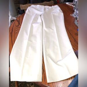 TALBOTS HERITAGE SIZE 14 KHAKI TROUSERS FALT FRONT POCKETS ON FRONT AND BACK